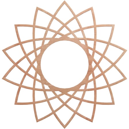 Ekena Millwork Eleanor Wood Fretwork Pierced Ceiling Medallion, Cherry, 22"OD x 8 1/2"ID x 3/8"T CMWP22X22X0375EACH